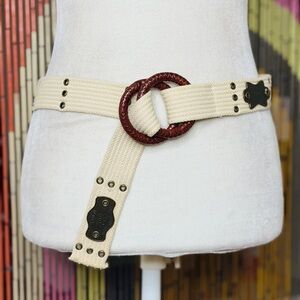 Vintage Y2K Unisex Polo Ralph Lauren RL67 Rope Canvas Grommet Belt